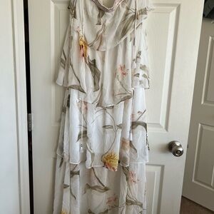White House Black Market Floral Print Maxi Dress